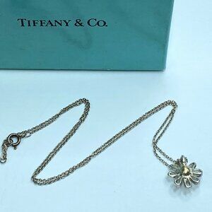 Tiffany & Co. Paloma Picasso Daisy Necklace 18K Gold & Sterling Silver JR1107